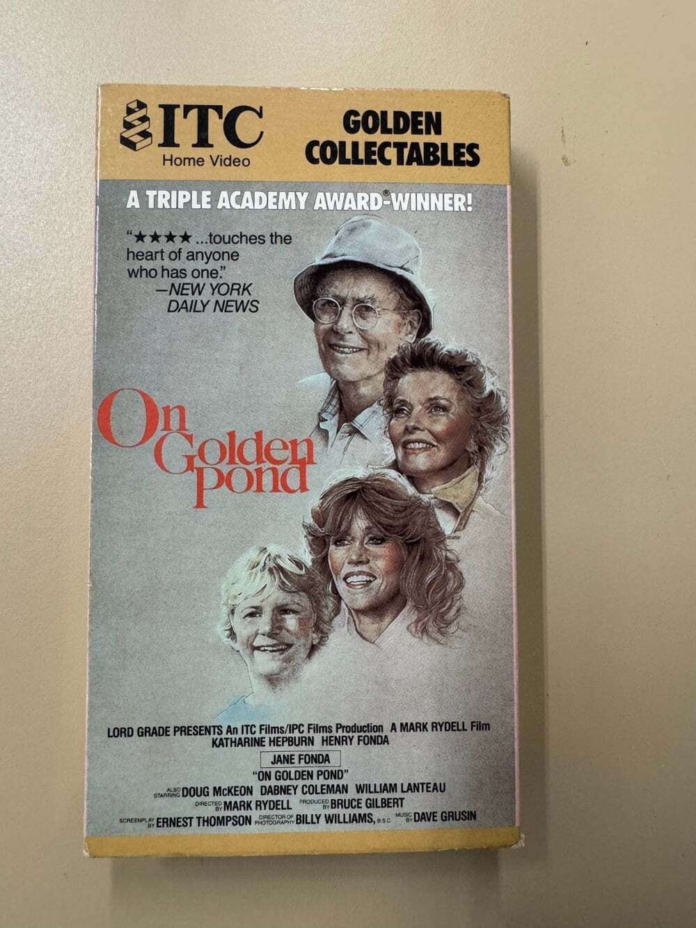 Vintage On Golden Pond VHS tape featuring Henry Fonda, Katharine Hepburn